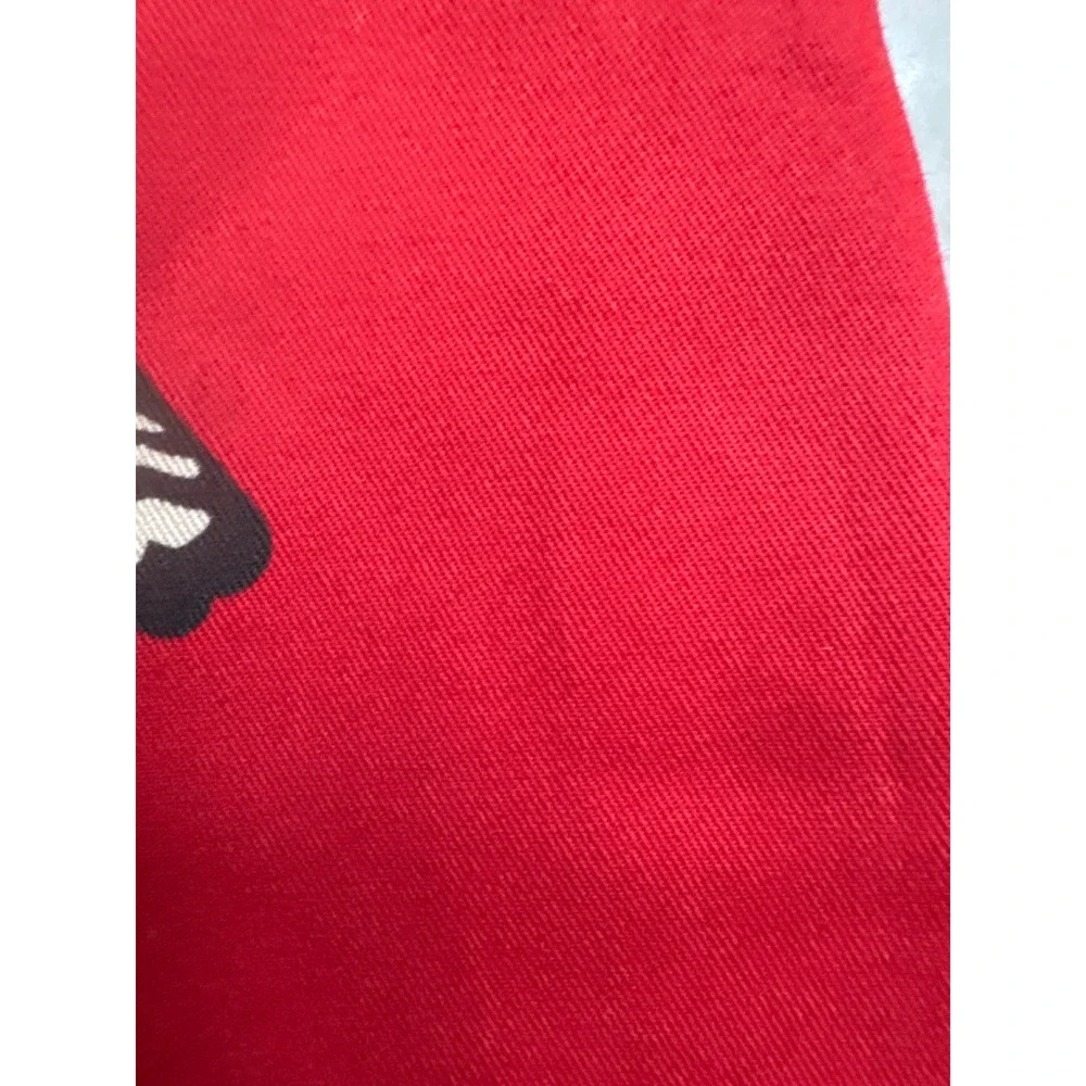 Scalamandre Zebra Christmas Stocking Red Cotton Pom Pom Trim Safari  Decor